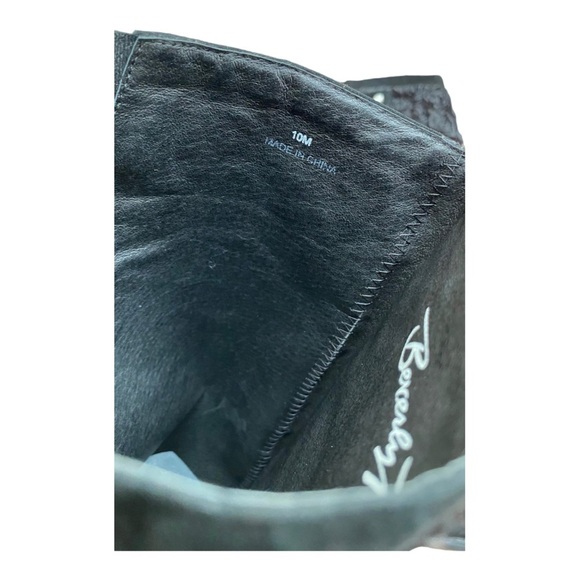 Beverly Feldman Rodeo Rose Black Suede Tall Boots​​​​​ - Picture 5 of 8